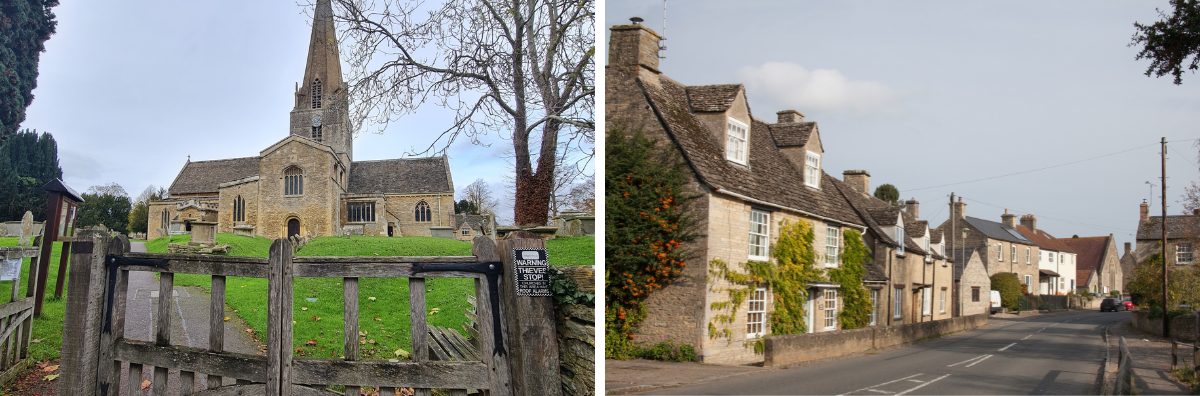 St Mary's Church in Bampton and Bampton village