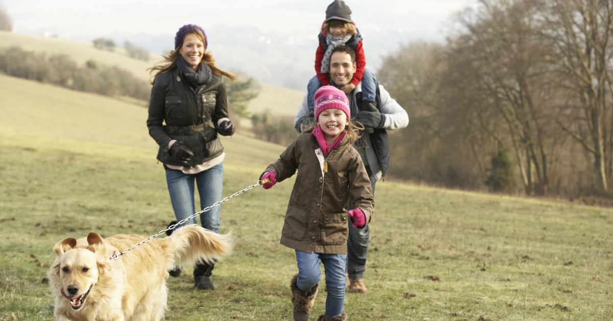 Family with Dog