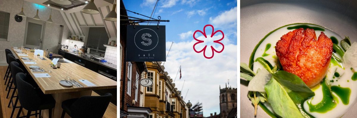 Three images of Salt in Stratford on Avon and their Michelin star food