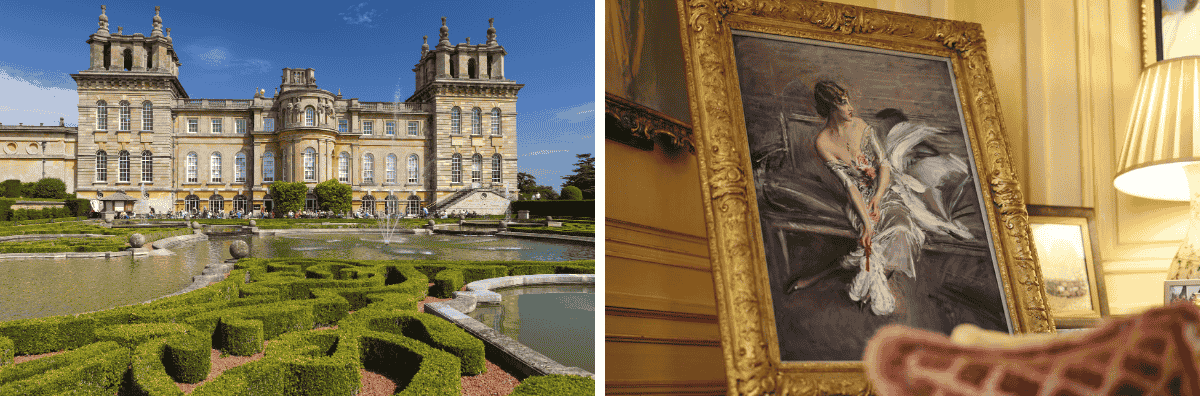 Two images of Blenheim Palace