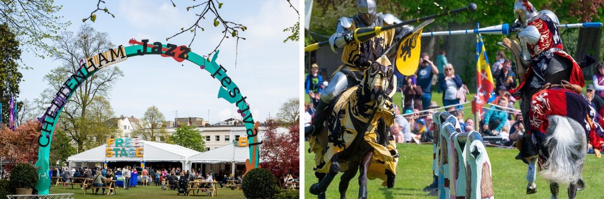 Image of Cheltenham Jazz festival and jousting at Blenheim palace