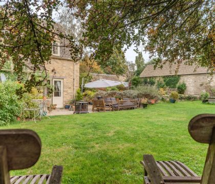 Barnsley Cottage Garden Seating Area - StayCotswold