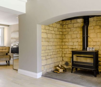 The Farmhouse Log Burner - StayCotswold