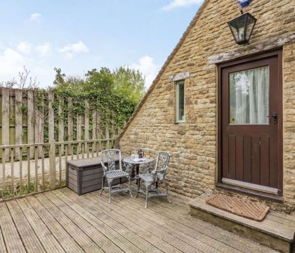 Rainbow Barns Decking Area - StayCotswold
