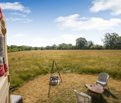 Littlestock Shepherds Hut Views - StayCotswold