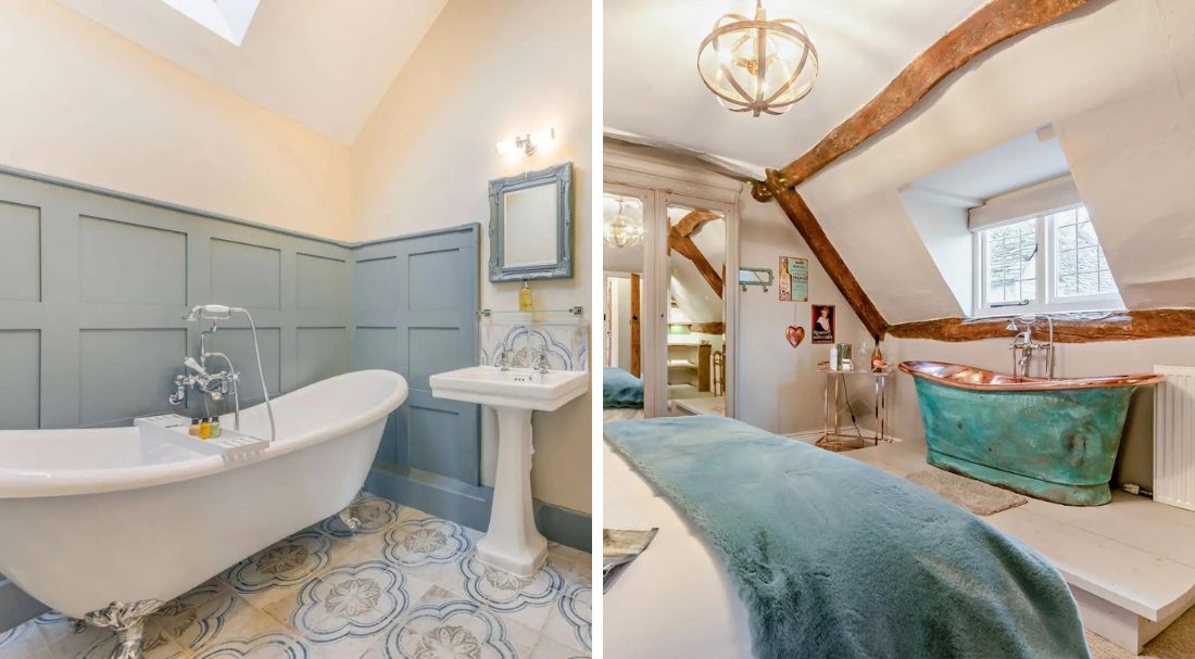 two beautiful Cotswold cottage bathrooms