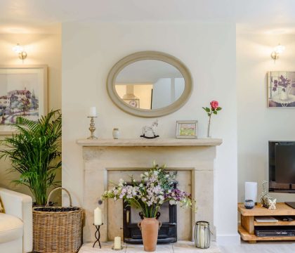 The Reading Room Fireplace - StayCotswold