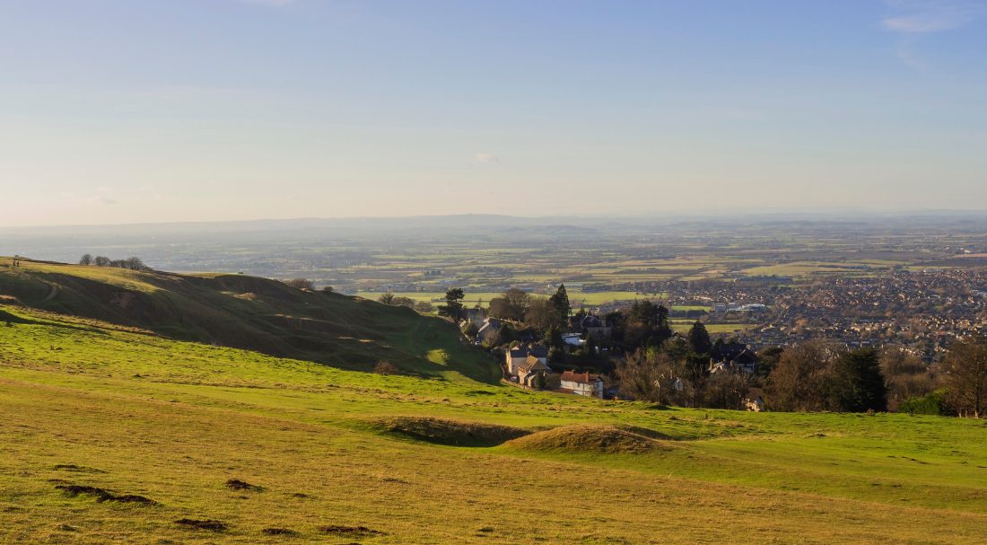 The view looking out from Cleeve Hill, Perfect For Romantic Cotswold Breaks