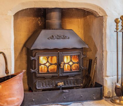 Pear Tree Cottage Bourton Wood Burning Stove - StayCotswold