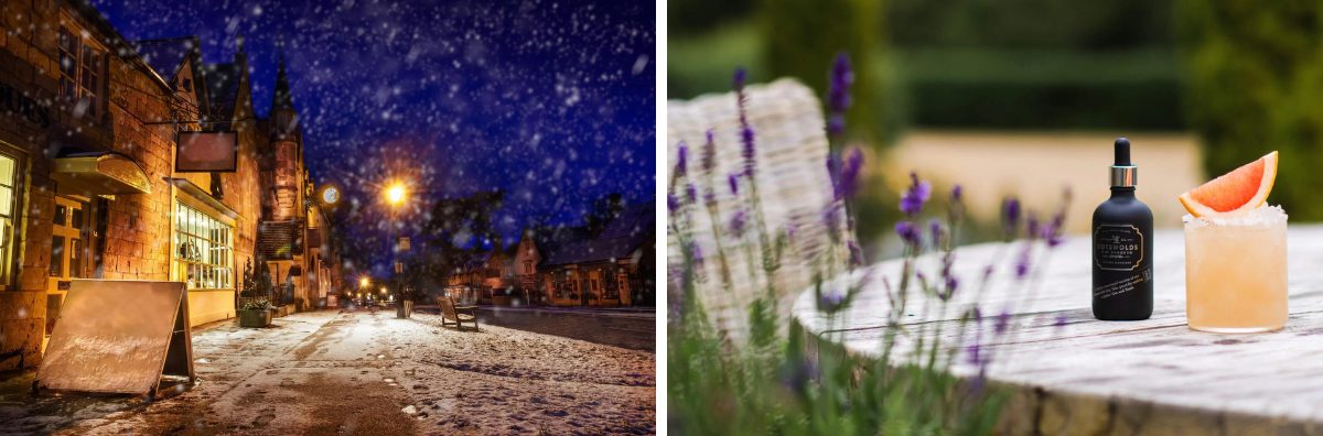 Two views of the Cotswolds - Christmas and Summer