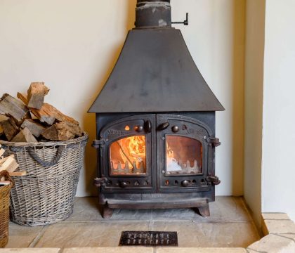 Oxbow Cottage Wood Burning Stove - StayCotswold