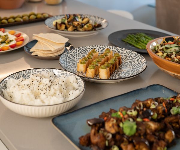 A selection of food platters
