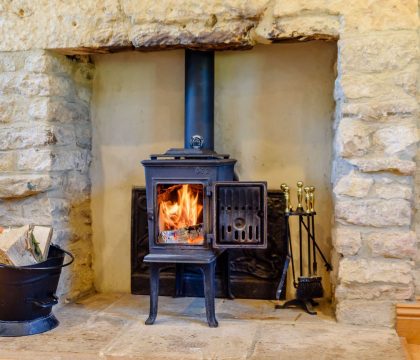 Steps Cottage Wood Burner - StayCotswold