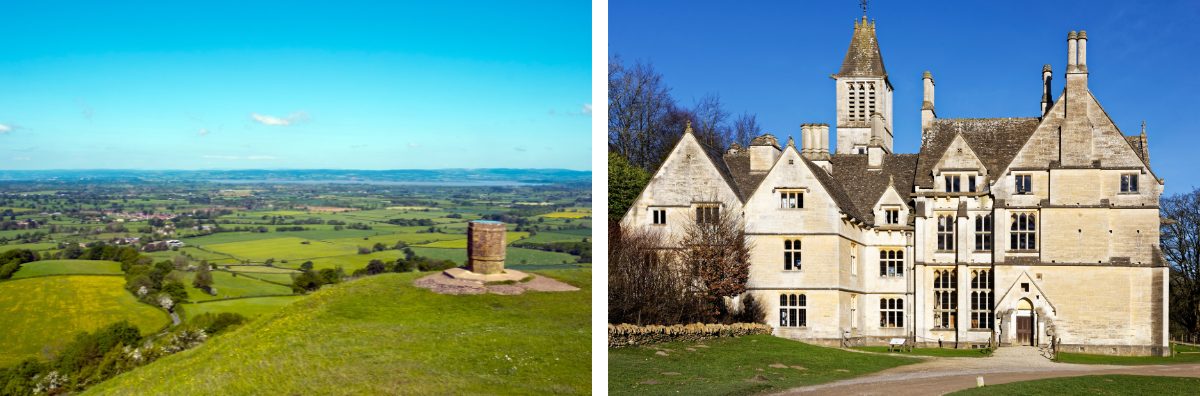 The view from Coaley Peak and Woodchester Mansion, Stroud