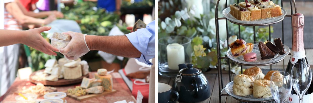 farmers market and a afternoon tea