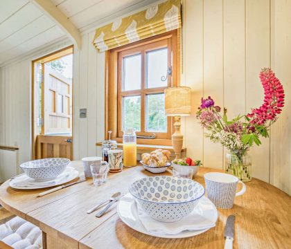 The Organic Wagon Dining Area - StayCotswold