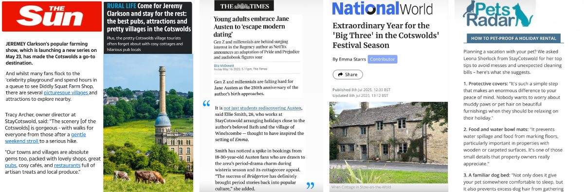 StayCotswold q2 Media Coverage Examples