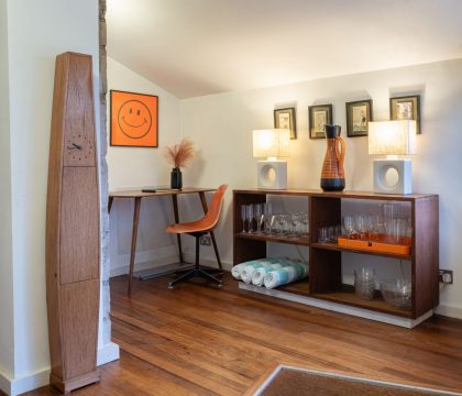 The Pool House Workspace Area - StayCotswold