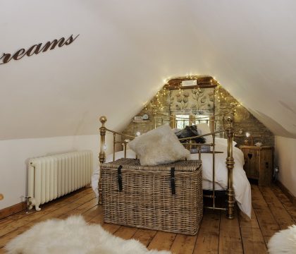 The Barn By The Ford Master Bedroom - StayCotswold