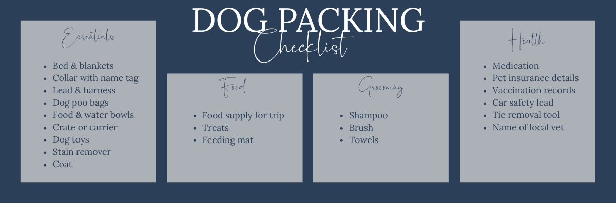 Dog packing checklist for your UK staycation