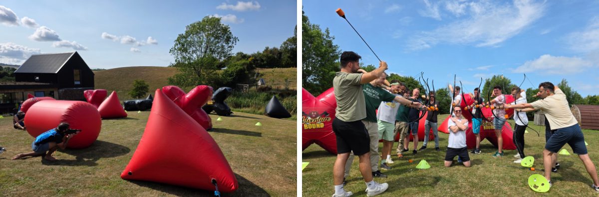Outdoor Experiences Delivered to Your Holiday Cottage People enjoying archery, axe throwing and more activities