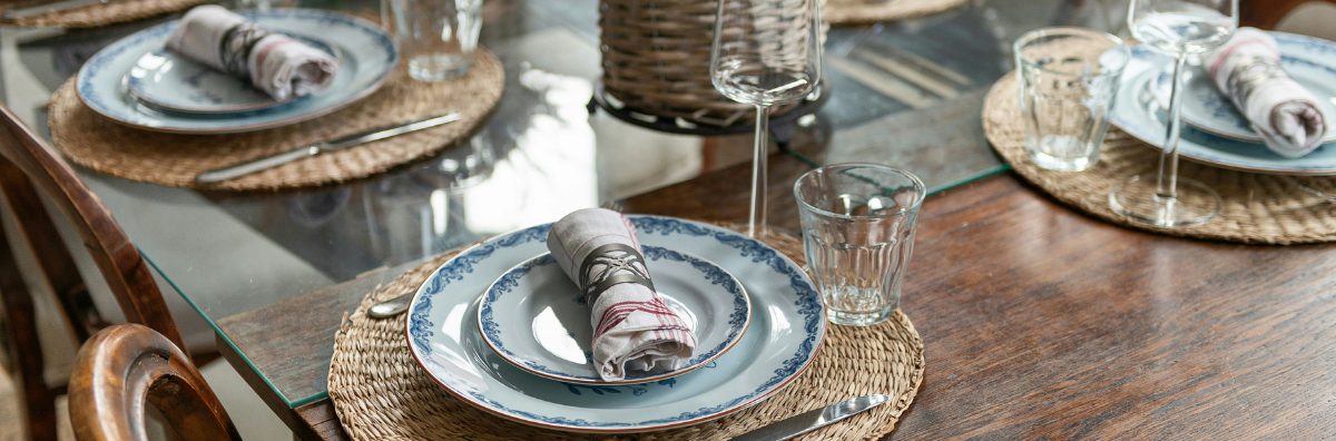 Luxury Cotswold Holiday Cottages dinner table set up for private chef in cotswold home