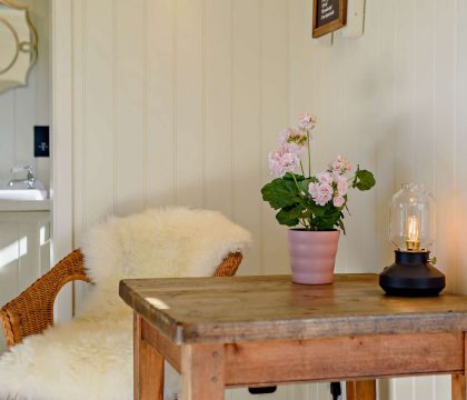 Aurora Shephards Hut Dining Area - StayCotswold