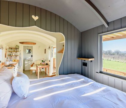 Aurora Shephards Hut Bedroom - StayCotswold