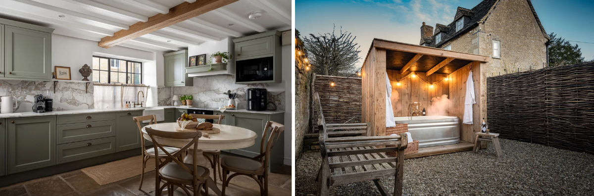 A pergola and a kitchen pictured, regarding essential summer maintenance checks