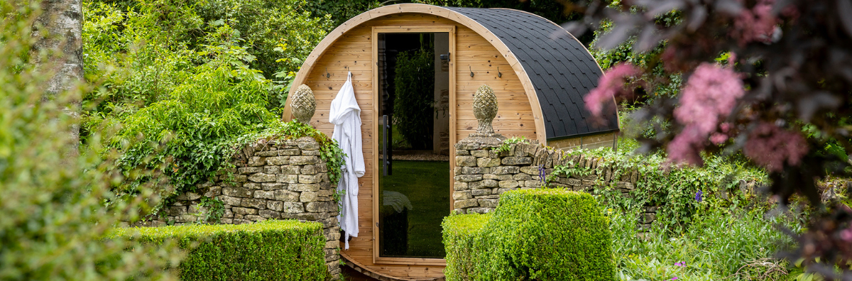 Wellness Features in your Cotswold Holiday Home outdoor sauna in the cotswolds