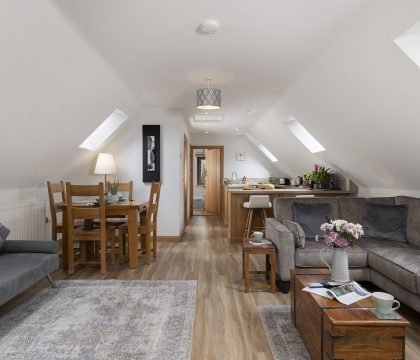 Rainbow Barns Living Area - StayCotswold